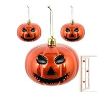 Ornamenti di Halloween per piccolo albero, ornamenti di zucca dell'albero di Halloween - 3 pezzi decorazioni per palla di zucca di design fantasma, ciondoli retrò, decorazioni per albero di Halloween