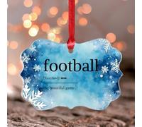 Ornamenti di Natale 2025 Calcio Sostantivo Definizione Acrilico Ornamenti Appesi Parole con Definizione Ciondolo Descrizione Parola Ricordo Regalo da Collezione Decorazione Albero Calza Nome Tag