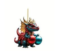 Ornamenti di Natale carino drago cartone animato carino drago ornamenti di Natale appeso decorazione regalo albero di Natale appeso ciondolo personalizzato per forniture per feste