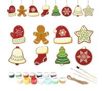 Ornamenti Di Natale Da Dipingere - 160G Figurine Dipintibili | PVC Il Tuo Fai -da -te Sospeso E Non Verniciati Di Figurine Da Pupazzo Di Pupazzi, Decorazioni Per Le Vacanze Per Gli Abbellimenti Centro