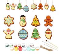 Ornamenti Di Natale Da Dipingere - 160G Figurine Dipintibili | PVC Il Tuo Fai -da -te Sospeso E Non Verniciati Di Figurine Da Pupazzo Di Pupazzi, Decorazioni Per Le Vacanze Per Gli Abbellimenti Centro