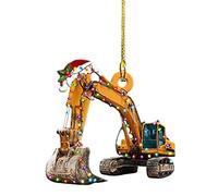 Ornamenti di Natale Decorazione Appesa Prodotti Regalo Personalizzati Camion dei pompieri acrilici per uso domestico, Veicoli fuoristrada, camion, camper, barche, escavatori, treno