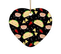 Ornamenti di Natale del pendente a forma di ceramica della stampa del partito del martedì,decorazione personalizzata di Natale