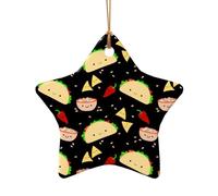 Ornamenti di Natale del pendente a forma di ceramica della stampa del partito del martedì,decorazione personalizzata di Natale