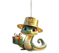 Ornamenti di Natale del serpente piatto, Piatto 2025 Ornamenti del serpente, Carino Acrilico Serpente Ornamenti per gli amanti del serpente, Ornamento dell'albero di Natale appeso PartyDecor Merry