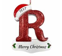 Ornamenti di Natale di Famiglia Personalizzati 2025, Pendente di Lettera di Natale Personalizzato con Nomi/Testo, Regalo Invernale per Gli Amici Della Famiglia (A-Z)