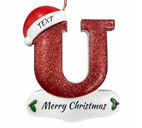 Ornamenti di Natale di Famiglia Personalizzati 2025, Pendente di Lettera di Natale Personalizzato con Nomi/Testo, Regalo Invernale per Gli Amici Della Famiglia (A-Z)