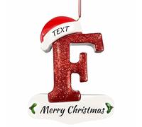 Ornamenti di Natale di Famiglia Personalizzati 2025, Pendente di Lettera di Natale Personalizzato con Nomi/Testo, Regalo Invernale per Gli Amici Della Famiglia (A-Z)