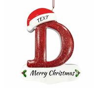 Ornamenti di Natale di Famiglia Personalizzati 2025, Pendente di Lettera di Natale Personalizzato con Nomi/Testo, Regalo Invernale per Gli Amici Della Famiglia (A-Z)