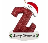 Ornamenti di Natale di Famiglia Personalizzati 2025, Pendente di Lettera di Natale Personalizzato con Nomi/Testo, Regalo Invernale per Gli Amici Della Famiglia (A-Z)