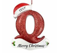Ornamenti di Natale di Famiglia Personalizzati 2025, Pendente di Lettera di Natale Personalizzato con Nomi/Testo, Regalo Invernale per Gli Amici Della Famiglia (A-Z)