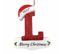 Ornamenti di Natale di Famiglia Personalizzati 2025, Pendente di Lettera di Natale Personalizzato con Nomi/Testo, Regalo Invernale per Gli Amici Della Famiglia (A-Z)
