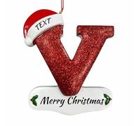 Ornamenti di Natale di Famiglia Personalizzati 2025, Pendente di Lettera di Natale Personalizzato con Nomi/Testo, Regalo Invernale per Gli Amici Della Famiglia (A-Z)