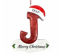 Ornamenti di Natale di Famiglia Personalizzati 2025, Pendente di Lettera di Natale Personalizzato con Nomi/Testo, Regalo Invernale per Gli Amici Della Famiglia (A-Z)
