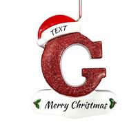 Ornamenti di Natale di Famiglia Personalizzati 2025, Pendente di Lettera di Natale Personalizzato con Nomi/Testo, Regalo Invernale per Gli Amici Della Famiglia (A-Z)