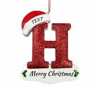 Ornamenti di Natale di Famiglia Personalizzati 2025, Pendente di Lettera di Natale Personalizzato con Nomi/Testo, Regalo Invernale per Gli Amici Della Famiglia (A-Z)