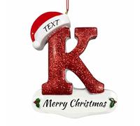Ornamenti di Natale di Famiglia Personalizzati 2025, Pendente di Lettera di Natale Personalizzato con Nomi/Testo, Regalo Invernale per Gli Amici Della Famiglia (A-Z)