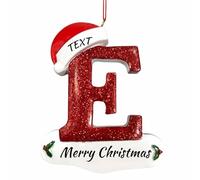 Ornamenti di Natale di Famiglia Personalizzati 2025, Pendente di Lettera di Natale Personalizzato con Nomi/Testo, Regalo Invernale per Gli Amici Della Famiglia (A-Z)