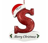Ornamenti di Natale di Famiglia Personalizzati 2025, Pendente di Lettera di Natale Personalizzato con Nomi/Testo, Regalo Invernale per Gli Amici Della Famiglia (A-Z)