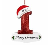 Ornamenti di Natale di Famiglia Personalizzati 2025, Pendente di Lettera di Natale Personalizzato con Nomi/Testo, Regalo Invernale per Gli Amici Della Famiglia (A-Z)