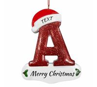 Ornamenti di Natale di Famiglia Personalizzati 2025, Pendente di Lettera di Natale Personalizzato con Nomi/Testo, Regalo Invernale per Gli Amici Della Famiglia (A-Z)