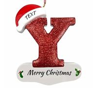 Ornamenti di Natale di Famiglia Personalizzati 2025, Pendente di Lettera di Natale Personalizzato con Nomi/Testo, Regalo Invernale per Gli Amici Della Famiglia (A-Z)