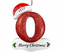 Ornamenti di Natale di Famiglia Personalizzati 2025, Pendente di Lettera di Natale Personalizzato con Nomi/Testo, Regalo Invernale per Gli Amici Della Famiglia (A-Z)