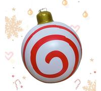 Ornamenti di Natale gonfiabili, palla decorata gonfiabile di Natale all'aperto | Palla gonfiabile gigante decorata di Natale | PVC 23,62 pollici di palle di decorazione di Natale con modelli di