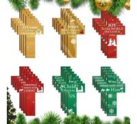 Ornamenti di Natale,Ornamenti di Natale della Natività - Decorazioni natalizie cristiane di forma unica,Ornamenti colorati di lettere tagliate in legno, forniture per feste di decorazione della casa