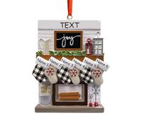 Ornamenti di Natale Personalizzati per la Famiglia 2025, Ornamento di Nome/Testo, Regali di Natale Personalizzati per Gli Amici Della Famiglia (2-6)