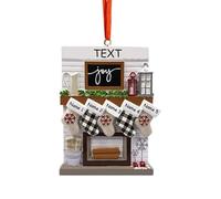 Ornamenti di Natale Personalizzati per la Famiglia 2025, Ornamento di Nome/Testo, Regali di Natale Personalizzati per Gli Amici Della Famiglia (2-6)