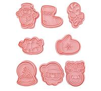 Ornamenti di Natale, stampo per biscotti di Natale 8pcs/set di cookie 3D con diversi elelmenti di per pasta per pasta Donut Fondant Sugarcraft Cake Decor decorazioni 1