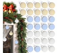 Ornamenti di palline di Natale, set di palline floccate albero in frantumi, 20 x 23,5 x 3,5 cm 30 pezzi decorazioni natalizie decorazioni per la casa per vacanze interni giardino parete matrimonio