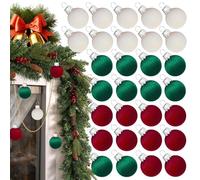 Ornamenti di palline di Natale, set di palline floccate albero in frantumi, 20 x 23,5 x 3,5 cm 30 pezzi decorazioni natalizie decorazioni per la casa per vacanze interni giardino parete matrimonio