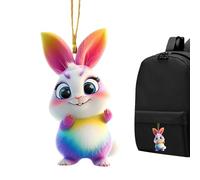 Ornamenti di Pasqua per albero, ornamenti di Pasqua - Bunny Ornamento Sangling,Accessori per specchietto retrovisore, souvenir di animali, ciondolo zaino per la parete del camino di Pasqua
