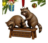 Ornamenti di Procione per Albero di Natale - Ciondolo per le feste | Ornamento Procione per la decorazione di Natale | per supporto della finestra camera da letto porte da parete giardino