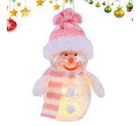 Ornamenti di pupazzo di neve per albero di Natale, decorazioni per la casa di Natale illuminate - Sorridi illuminate le decorazioni natalizie, decorazione invernale trasparente per albero di Natale