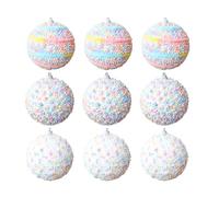 Ornamenti di schiuma del partito di festa con i granelli variopinti di 6cm/8cm Decorazione decorativa dell'albero di Natale per uso commerciale domestico ornamenti di vacanza della schiuma leggera