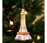 Ornamenti di vetro della Torre Eiffel di Parigi per l'albero di Natale (oro rosa)