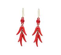 Ornamenti eleganti per l'occasione, antichi chiodi Orecchini vintage in stile cinese for donna, con nappe pendenti alla moda for feste e uscite