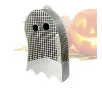 Ornamenti fantasma discoteca di Halloween | Specchio a più livelli di Halloween Disco Insegna glitterata per interni, statuette spettrali per dolcetto o scherzetto di Natale per banco festa d'ingresso