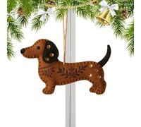 Ornamenti in feltro - Design Realistico di Animale Bassotto - Ornamenti per Albero Di Natale per Gli Amanti dei Cani - per davanzale della Finestra, Camera da letto, Balconi, Porte da Parete Giardino