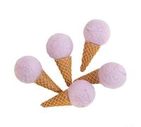 Ornamenti in feltro fai da te con ispirazione per gelato dolce per le vacanze, forme adatte per incollare, appendere o tagliare (viola)
