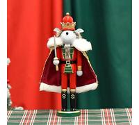Ornamenti in legno a forma di soldato schiaccianoci di Natale, da appendere all'albero, statua di re topi festivi, 30,5 cm, decorazione natalizia creativa per scaffali 142/200