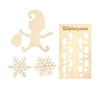 Ornamenti in legno con fiocchi di neve, stencil per impronte per dipingere | Stencil impronta di | Ritagli di fiocchi di neve di Natale per realizzare decorazioni invernali per la finestra di casa