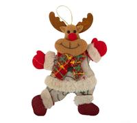 Ornamenti in peluche a forma di gnomo natalizio, 18 x 13 cm, in tessuto lavorato a maglia e lana artificiale, Babbo Natale, pupazzo di neve, alce, decorazione da appendere per albero, casa, feste