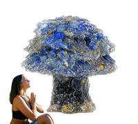 Ornamenti in pietra, pietra di pietra - pietre di energia meditazione con albero di acero, decorazione di arte estetica per meditazione, sala yoga, camera da letto, soggiorno