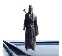 Ornamenti in resina a forma di cavaliere cinese, statuetta in miniatura in resina in stile antico cinese, per acquario, SUV, camion, uffici, auto