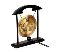 Ornamenti in stile cinese, ornamento da scrivania, gong in ottone Feng Shui da 8,26 pollici/21 cm, gong da tavolo in rame Zen cinese, gong da tavolo, gong a mano for inaugurazione della casa