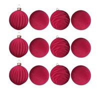 Ornamenti in Velluto per albero di Natale - Decorazioni per sfere di albero di Natale in Velluto da 2,3 pollici - 12 pezzi decorazione spaventata di brivido per celebrazione invernale